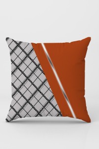 Tarçın Ekoseli Çift Taraflı Yastık Kırlent Kılıfı KRL1089 Tarçın Ekoseli Çift Taraflı Yastık Kırlent Kılıfı KRL1089