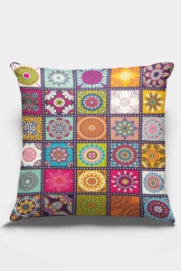 Pembe Çini Desen Çift Taraflı Yastık Kırlent Kılıfı KRL109 Pembe Çini Desen Çift Taraflı Yastık Kırlent Kılıfı KRL109