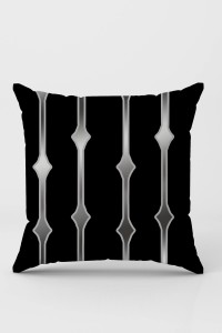 Siyah Çizgili Çift Taraflı Yastık Kırlent Kılıfı KRL1102 Siyah Çizgili Çift Taraflı Yastık Kırlent Kılıfı KRL1102