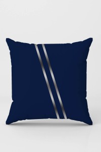 Lacivert Çizgili Çift Taraflı Yastık Kırlent Kılıfı KRL1108 Lacivert Çizgili Çift Taraflı Yastık Kırlent Kılıfı KRL1108
