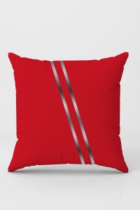 Kırmızı Çizgili Çift Taraflı Yastık Kırlent Kılıfı KRL1111 Kırmızı Çizgili Çift Taraflı Yastık Kırlent Kılıfı KRL1111