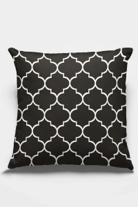 Siyah Fas Desen Çift Taraflı Yastık Kırlent Kılıfı KRL121 Siyah Fas Desen Çift Taraflı Yastık Kırlent Kılıfı KRL121