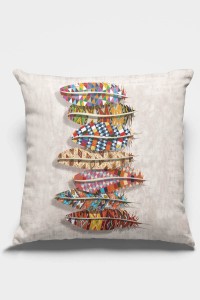 Bej Etnik Desenli Çift Taraflı Yastık Kırlent Kılıfı KRL134 Bej Etnik Desenli Çift Taraflı Yastık Kırlent Kılıfı KRL134