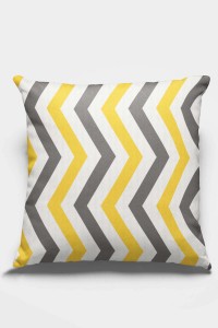 Sarı Zigzag Çift Taraflı Yastık Kırlent Kılıfı KRL137 Sarı Zigzag Çift Taraflı Yastık Kırlent Kılıfı KRL137