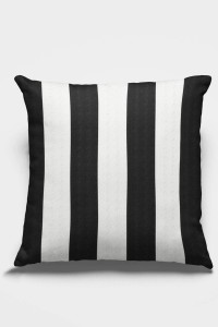 Siyah Çizgili Çift Taraflı Yastık Kırlent Kılıfı KRL151 Siyah Çizgili Çift Taraflı Yastık Kırlent Kılıfı KRL151