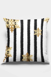 Gold Christmas Noel Çift Taraf Yastık Kırlent Kılıfı KRL158 Gold Christmas Noel Çift Taraf Yastık Kırlent Kılıfı KRL158