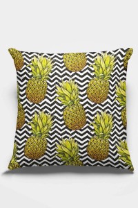 Yeşil Ananaslı Çift Taraflı Yastık Kırlent Kılıfı KRL166 Yeşil Ananaslı Çift Taraflı Yastık Kırlent Kılıfı KRL166