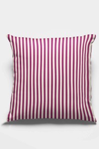 Fuşya Çizgili Çift Taraflı Yastık Kırlent Kılıfı KRL175 Fuşya Çizgili Çift Taraflı Yastık Kırlent Kılıfı KRL175