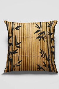 Bej Yaprak Desenli Çift Taraflı Kırlent Kılıfı KRL185 Bej Yaprak Desenli Çift Taraflı Kırlent Kılıfı KRL185