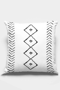 Beyaz Moroccan Çift Taraflı Yastık Kırlent Kılıfı KRL196