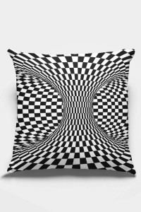 Siyah İlizyon Çift Taraflı Yastık Kırlent Kılıfı KRL202 Siyah İlizyon Çift Taraflı Yastık Kırlent Kılıfı KRL202