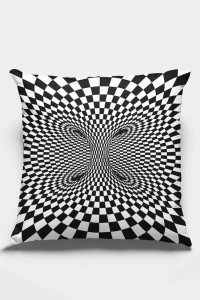 Siyah İlizyon Çift Taraflı Yastık Kırlent Kılıfı KRL203 Siyah İlizyon Çift Taraflı Yastık Kırlent Kılıfı KRL203