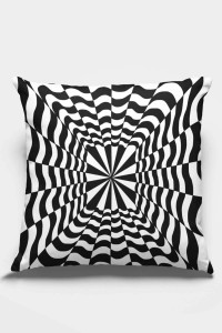 Siyah İlizyon Çift Taraflı Yastık Kırlent Kılıfı KRL204 Siyah İlizyon Çift Taraflı Yastık Kırlent Kılıfı KRL204