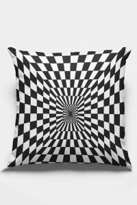 Siyah İlizyon Çift Taraflı Yastık Kırlent Kılıfı KRL206 Siyah İlizyon Çift Taraflı Yastık Kırlent Kılıfı KRL206