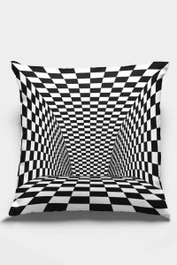 Siyah İlizyon Çift Taraflı Yastık Kırlent Kılıfı KRL207 Siyah İlizyon Çift Taraflı Yastık Kırlent Kılıfı KRL207