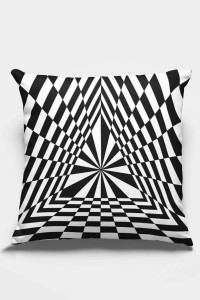 Siyah İlizyon Çift Taraflı Yastık Kırlent Kılıfı KRL208 Siyah İlizyon Çift Taraflı Yastık Kırlent Kılıfı KRL208