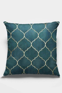 Zümrüt Yeşili Fas Desen Çift Taraflı Kırlent Kılıfı KRL259 Zümrüt Yeşili Fas Desen Çift Taraflı Kırlent Kılıfı KRL259