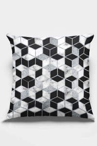 Silver Petek Çift Taraflı Yastık Kırlent Kılıfı KRL269 Silver Petek Çift Taraflı Yastık Kırlent Kılıfı KRL269