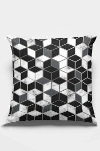 Siyah Petek Çift Taraflı Yastık Kırlent Kılıfı KRL271 Siyah Petek Çift Taraflı Yastık Kırlent Kılıfı KRL271