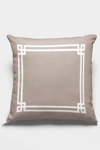 Bej Çerçeveli Çift Taraflı Yastık Kırlent Kılıfı KRL278 Bej Çerçeveli Çift Taraflı Yastık Kırlent Kılıfı KRL278