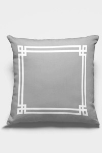 Gri Çerçeveli Çift Taraflı Yastık Kırlent Kılıfı KRL280 Gri Çerçeveli Çift Taraflı Yastık Kırlent Kılıfı KRL280