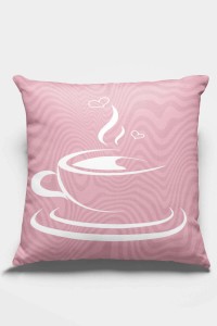 Pembe Fincanlı Çift Taraflı Yastık Kırlent Kılıfı KRL283 Pembe Fincanlı Çift Taraflı Yastık Kırlent Kılıfı KRL283