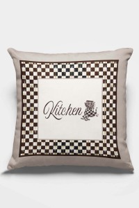 Bej Pötikareli Çift Taraflı Yastık Kırlent Kılıfı KRL287 Bej Pötikareli Çift Taraflı Yastık Kırlent Kılıfı KRL287