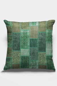 Yeşil Patchwork Çift Taraflı Yastık Kırlent Kılıfı KRL295 Yeşil Patchwork Çift Taraflı Yastık Kırlent Kılıfı KRL295
