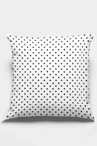 Beyaz Puantiyeli Çift Taraflı Yastık Kırlent Kılıfı KRL299 Beyaz Puantiyeli Çift Taraflı Yastık Kırlent Kılıfı KRL299