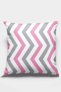 Pembe Zigzag Çift Taraflı Yastık Kırlent Kılıfı KRL304 Pembe Zigzag Çift Taraflı Yastık Kırlent Kılıfı KRL304
