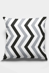 Gri Zigzag Desenli Çift Taraflı Yastık Kırlent Kılıfı KRL305 Gri Zigzag Desenli Çift Taraflı Yastık Kırlent Kılıfı KRL305
