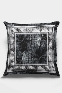 Siyah Çerçeveli Çift Taraflı Yastık Kırlent Kılıfı KRL325 Siyah Çerçeveli Çift Taraflı Yastık Kırlent Kılıfı KRL325