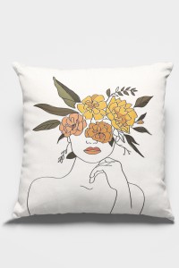 Beyaz Modern Çift Taraflı Yastık Kırlent Kılıfı KRL341 Beyaz Modern Çift Taraflı Yastık Kırlent Kılıfı KRL341