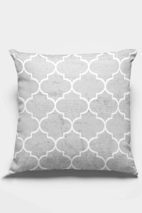 Gri Fas Etnik Desen Çift Taraf Yastık Kırlent Kılıfı KRL343 Gri Fas Etnik Desen Çift Taraf Yastık Kırlent Kılıfı KRL343