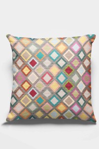 Çok Renkli Kareli Çift Taraflı Yastık Kırlent Kılıfı KRL344 Çok Renkli Kareli Çift Taraflı Yastık Kırlent Kılıfı KRL344