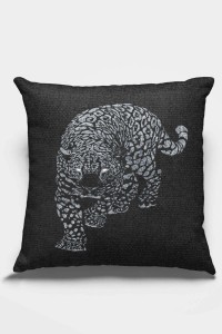 Silver Leopar Çift Taraflı Yastık Kırlent Kılıfı KRL356 Silver Leopar Çift Taraflı Yastık Kırlent Kılıfı KRL356