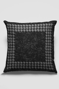 Siyah Kazayağı Çift Taraflı Yastık Kırlent Kılıfı KRL363 Siyah Kazayağı Çift Taraflı Yastık Kırlent Kılıfı KRL363