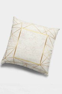Gold Çerçeveli Çift Taraflı Yastık Kırlent Kılıfı KRL375 Gold Çerçeveli Çift Taraflı Yastık Kırlent Kılıfı KRL375