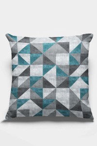 Zümrüt Yeşili Geometrik Çift Taraflı Kırlent Kılıfı KRL378 Zümrüt Yeşili Geometrik Çift Taraflı Kırlent Kılıfı KRL378