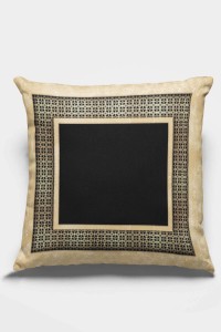 Siyah Çerçeveli Çift Taraflı Yastık Kırlent Kılıfı KRL395 Siyah Çerçeveli Çift Taraflı Yastık Kırlent Kılıfı KRL395