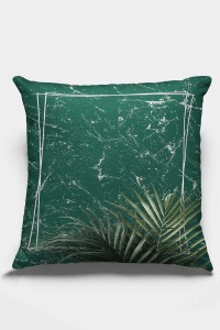 Zümrüt Yeşili Çerçeveli Çift Taraflı Kırlent Kılıfı KRL402 Zümrüt Yeşili Çerçeveli Çift Taraflı Kırlent Kılıfı KRL402