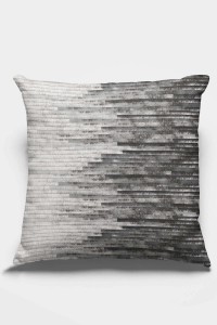 Gri Deri Görünümlü Çift Taraflı Yastık Kırlent Kılıfı KRL417 Gri Deri Görünümlü Çift Taraflı Yastık Kırlent Kılıfı KRL417