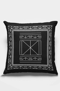 Sİyah Etnik Desen Çift Taraflı Yastık Kırlent Kılıfı KRL431 Sİyah Etnik Desen Çift Taraflı Yastık Kırlent Kılıfı KRL431