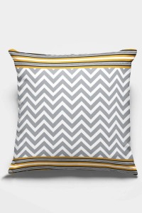 Gri Zigzag Desenli Çift Taraflı Yastık Kırlent Kılıfı KRL434 Gri Zigzag Desenli Çift Taraflı Yastık Kırlent Kılıfı KRL434