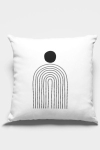 Beyaz Modern Çift Taraflı Yastık Kırlent Kılıfı KRL458 Beyaz Modern Çift Taraflı Yastık Kırlent Kılıfı KRL458