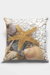 Sarı Deniz Yıldızı Çift Taraflı Yastık Kırlent Kılıfı KRL459 Sarı Deniz Yıldızı Çift Taraflı Yastık Kırlent Kılıfı KRL459