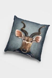 Antilop Kıyafetli Hayvan Çift Taraflı Kırlent Kılıfı KRL951 Antilop Kıyafetli Hayvan Çift Taraflı Kırlent Kılıfı KRL951