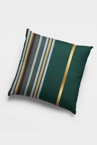 Zümrüt Yeşili Çizgili Çift Taraflı Kırlent Kılıfı KRL995 Zümrüt Yeşili Çizgili Çift Taraflı Kırlent Kılıfı KRL995