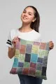Patchwork Kırlent Modelleri Çok Renkli Patchwork Çift Taraflı Kırlent Kılıfı KRL288