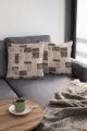 Patchwork Kırlent Modelleri Çok Renkli Patchwork Çift Taraflı Kırlent Kılıfı KRL289